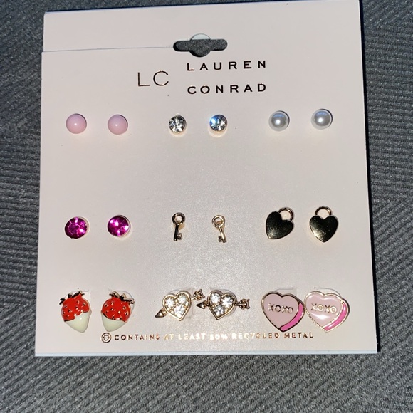 LC Lauren Conrad  set of 9 stud earrings - Picture 2 of 10
